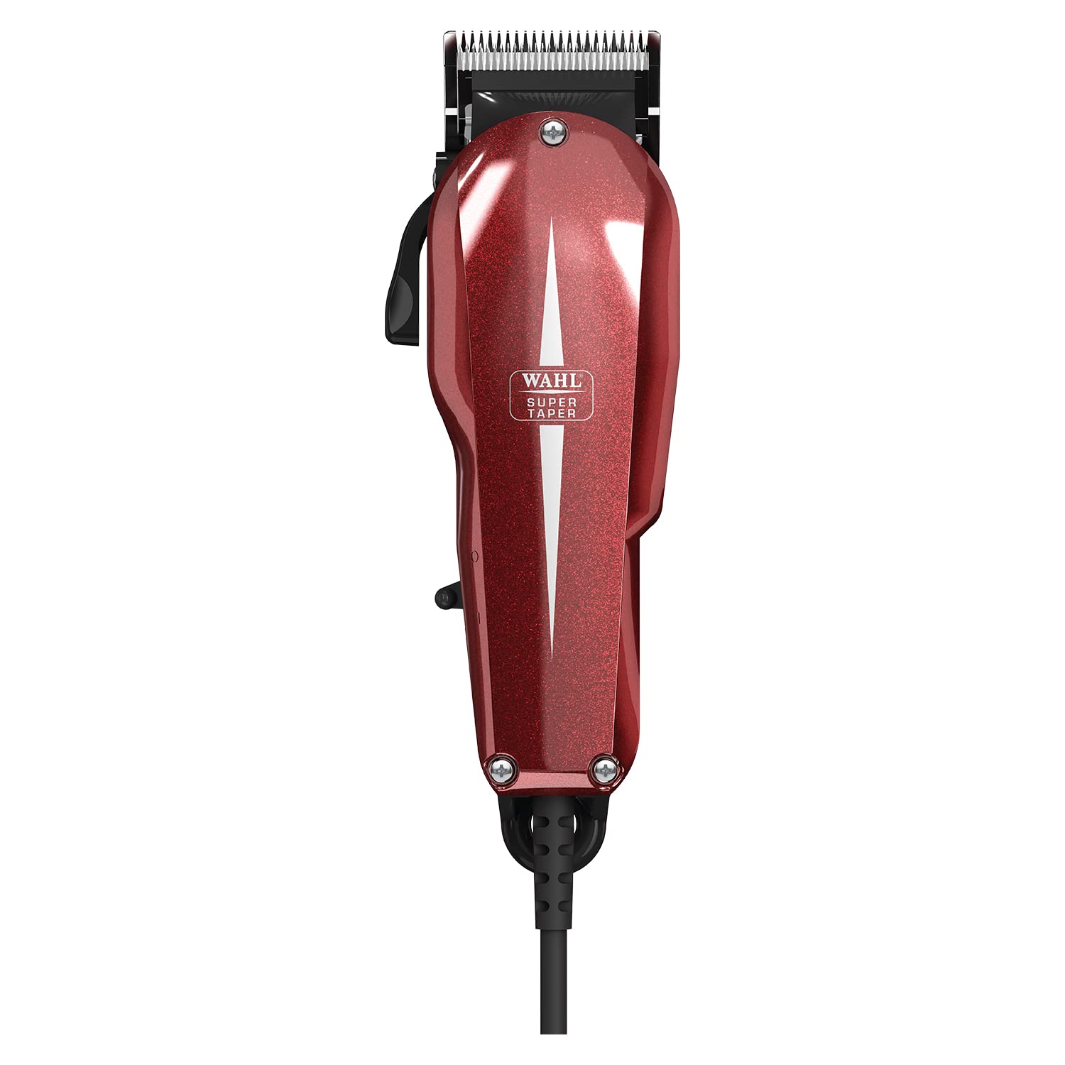 Wahl Burgundy Super Taper Professional Hair Clippers - Barber-Grade Haircutting Kit for Bulk Hair Removal, Taper Fade & Styling | Adjustable Lever, Corded & Lightweight Design | Perfect for Home Haircuts, Salon Use & Barber Shops