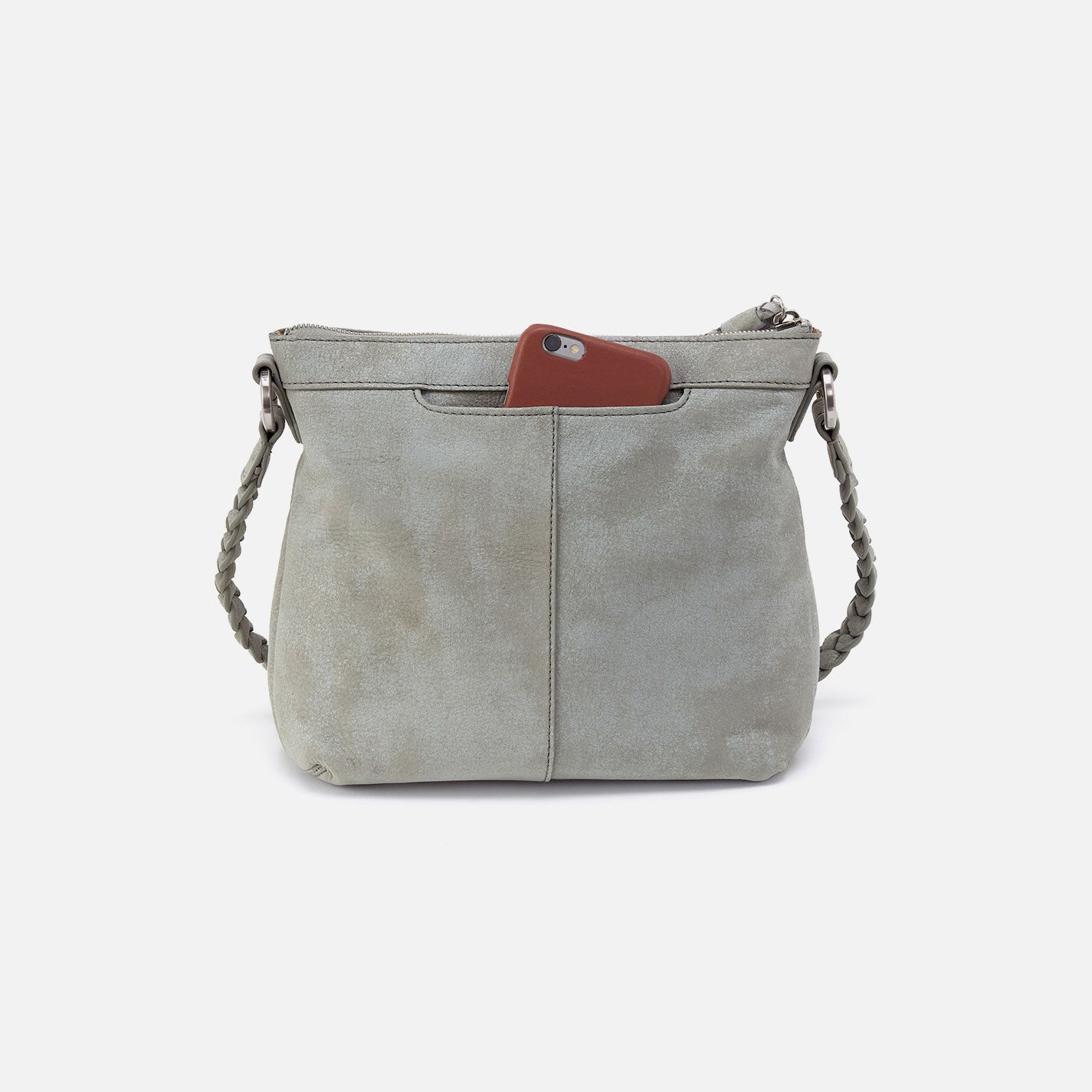 Lasso Medium Crossbody Bag in Buffed Leather - Misty Harbor | Stylish & Durable Leather Purse for Women | Perfect for Work, Travel & Everyday Use