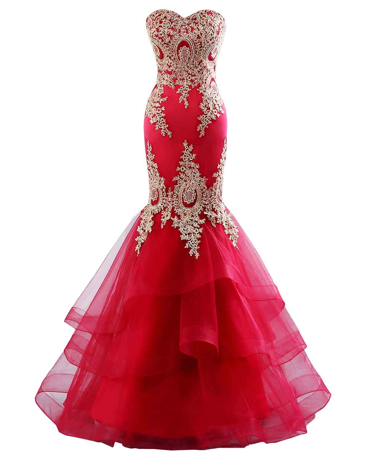 Elegant Mermaid Tulle Prom Dresses 2023 with Lace Appliques - Women's Formal Evening Gowns for Wedding, Party & Bridal Events | Perfect for Homecoming, Quinceañera & Special Occasions
