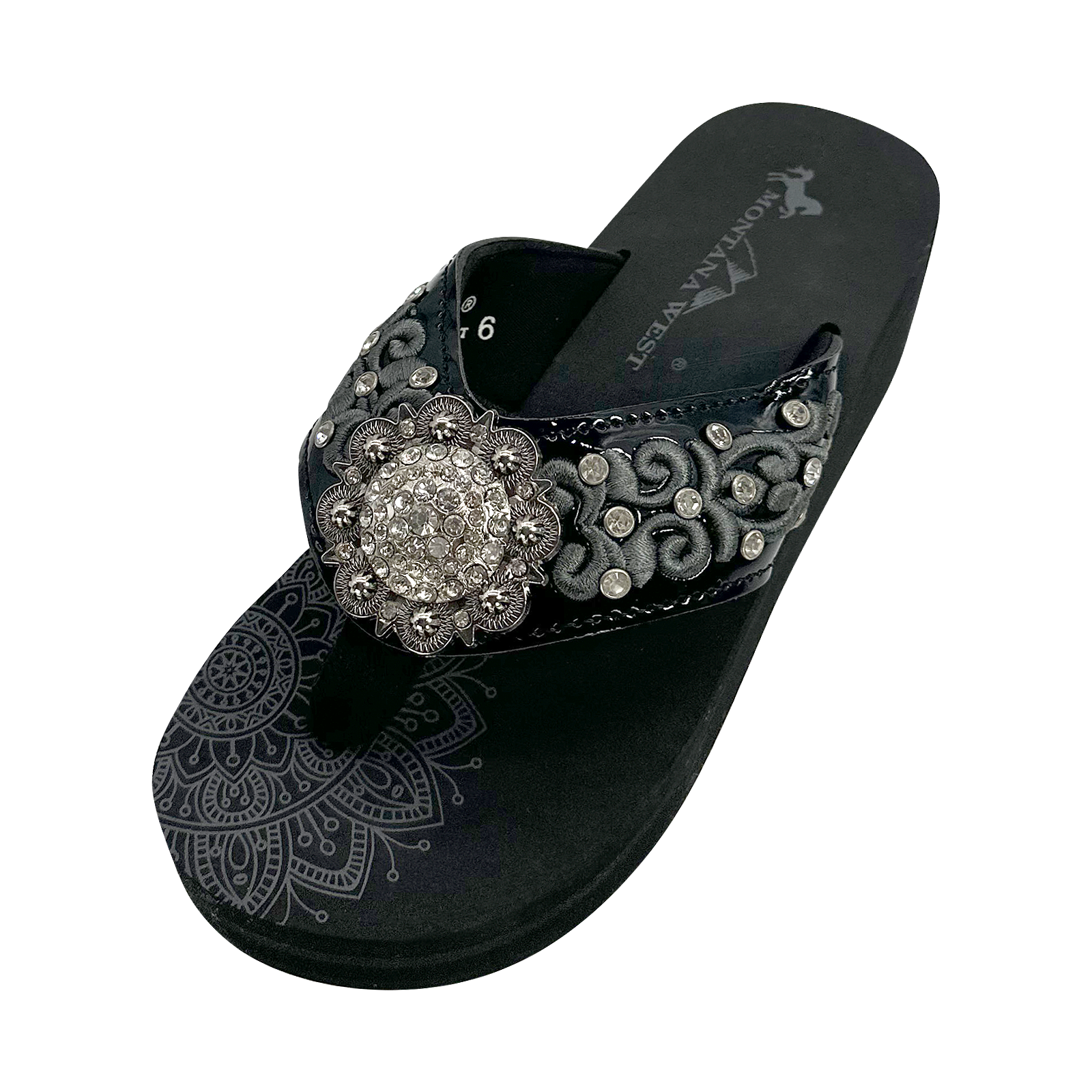 Women's Comfortable Embroidered Wedge Flip Flops - Stylish Summer Sandals for Beach, Pool & Casual Outings
