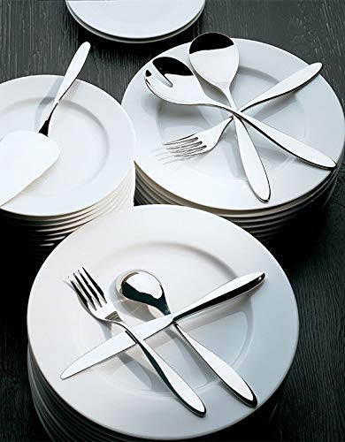 Alessi Mami Dessert Fork - Premium Stainless Steel Silverware for Cake, Pastry & Dessert - Elegant Tableware for Dinner Parties, Tea Time & Special Occasions
