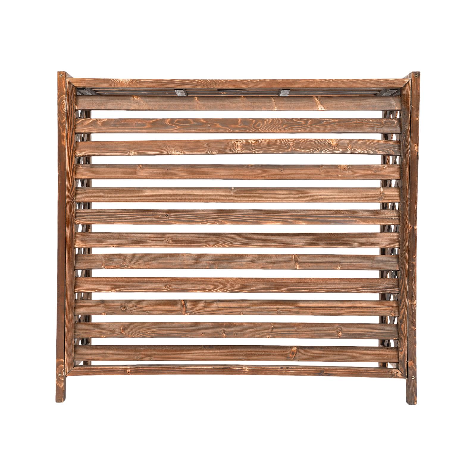 Xuthusman Solid Wood Air Conditioner Cover Fence Screen - Rustic Outdoor AC Unit Planter Box for Hiding & Privacy - Perfect for Patio, Garden, and Backyard Decoration