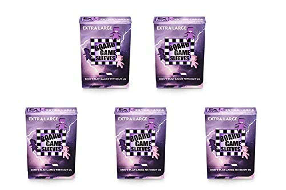 5 Packs Arcane Tinmen Non-Glare Board Game Sleeves - 50 Count Extra Large Card Protectors for MTG, Yu-Gi-Oh, Pokemon - Premium Matte Finish Value Bundle for Card Collectors & TCG Players