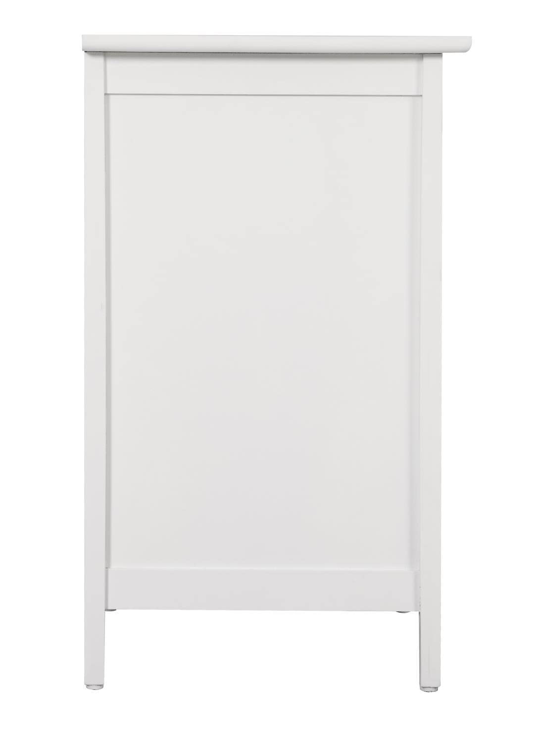 Modern White 3-Drawer Nightstand - 25