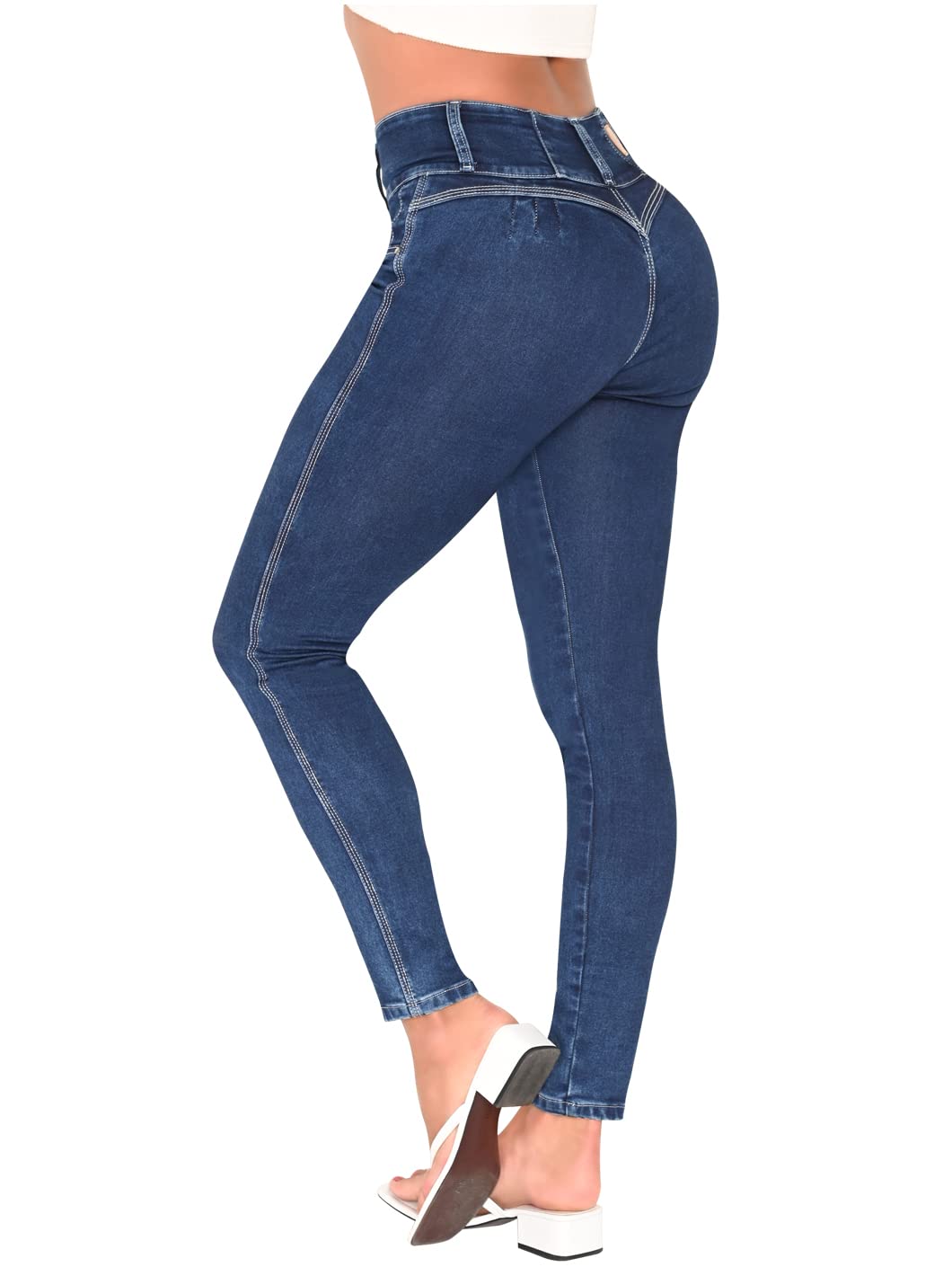 L.O.W.L.A SHAPEWEAR High Waisted Butt Lifting Jeans for Women - Colombian Style Tummy Control Denim Pants | Perfect for Date Night, Work & Casual Outfits