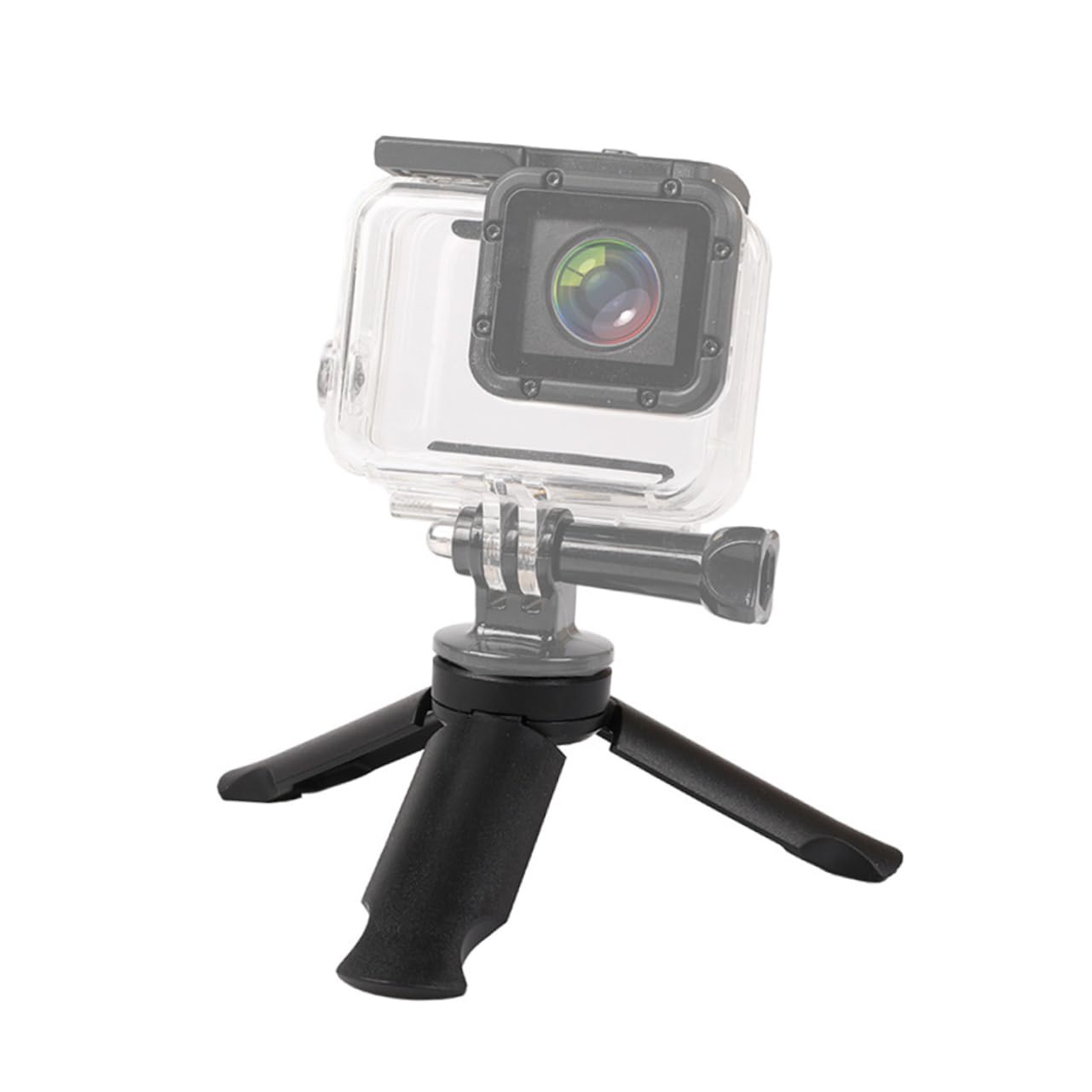 Veemoon Mini Phone Tripod Stand - Universal 3/4 Inch Thread, Compact Desktop Tripod for Smartphones - Perfect for Vlogging, Live Streaming & Video Calls (Black)