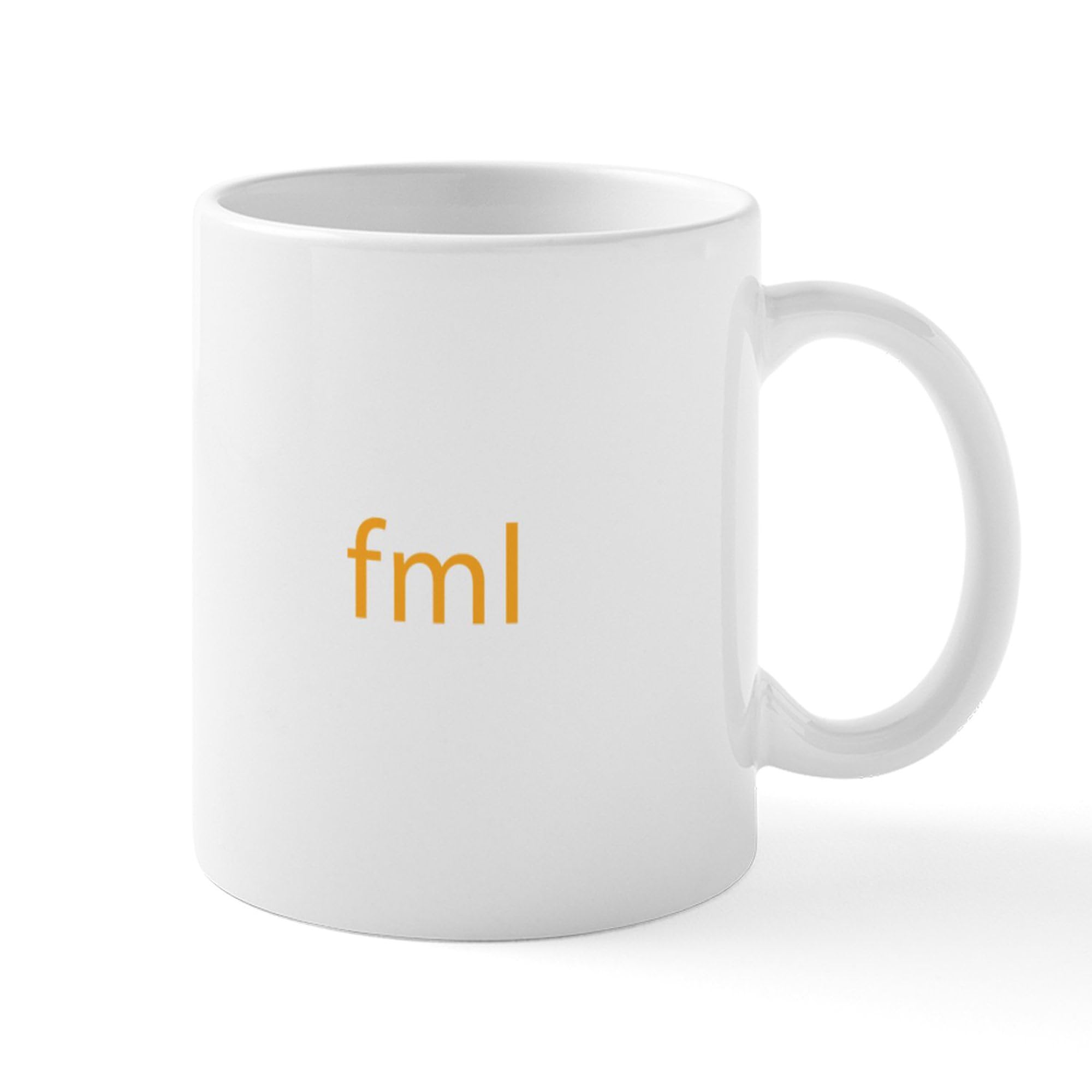 FML Funny Coffee Mug 11 oz (325 ml) - Ceramic Tea Cup with Sarcastic Quote for Office, Home & Gifts | Humorous Gift for Friends, Coworkers & Coffee Lovers