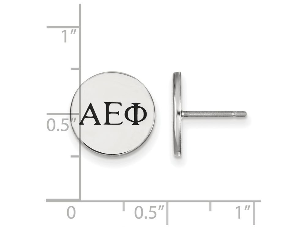Sterling Silver Alpha Epsilon Phi Enameled Post Earrings - Sorority Jewelry for Greek Life, Sisterhood Gifts, College Events & Formal Occasions