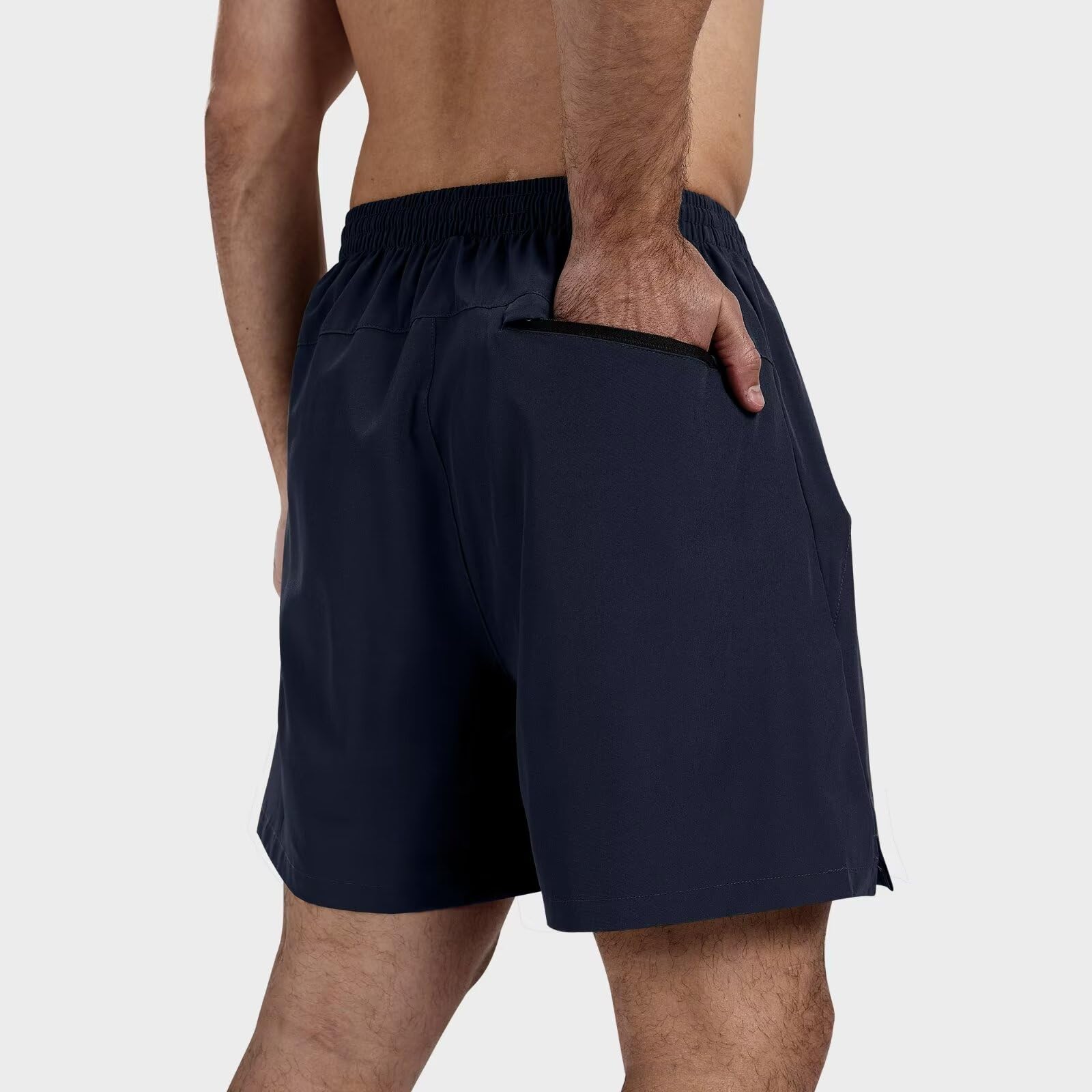 3 Pack Men's 5 Inch Athletic Running Shorts - Quick Dry Gym Workout Shorts with Zip Pockets for Jogging, Training & Outdoor Activities