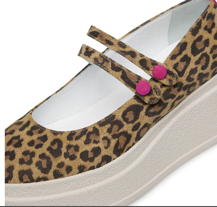 MARCO MOREO Leopard Print Wedge Shoes for Women - KAREN M622 Comfortable Heels for Party, Night Out & Casual Wear