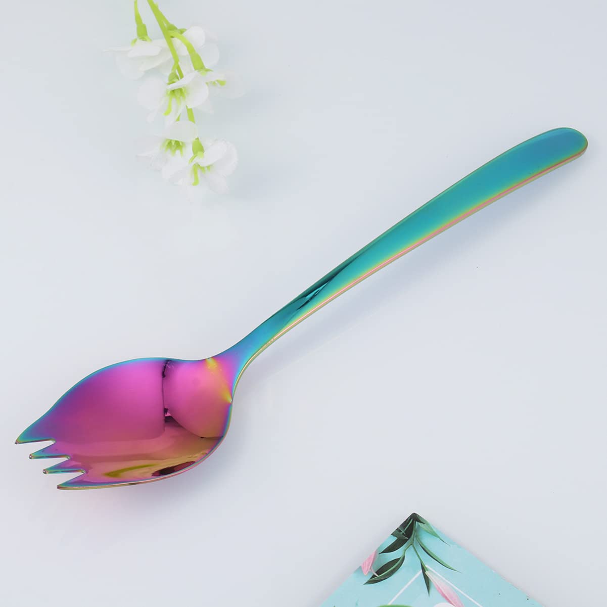 DOITOOL 304 Stainless Steel Spork Set - 3-in-1 Spoon Fork Knife Combo for Camping, Picnics, Bento Boxes & Outdoor Dining - Heavy Duty Salad Tablespoon & Soup Spoon for Kitchen & Travel