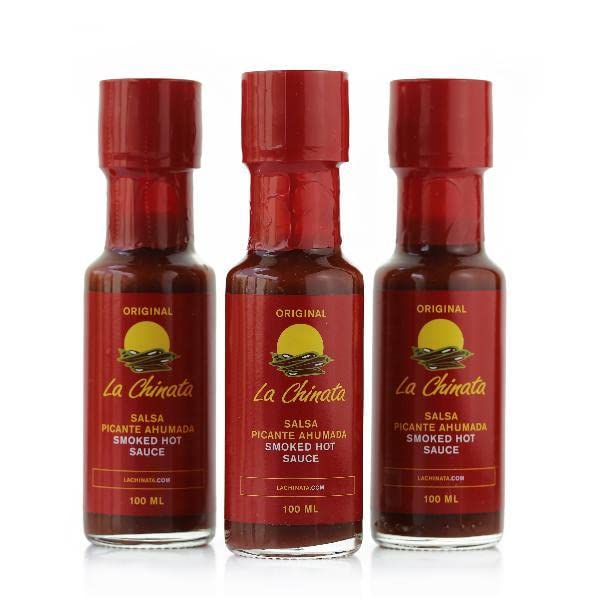 La Chinata Smoked Hot Sauce - 100ml (3.38oz) | Premium Spanish Spicy Condiment for BBQ, Tacos & Grilling | Vegan & Gluten-Free