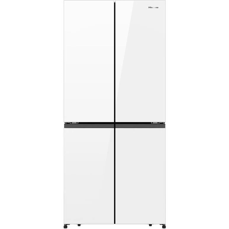 Hisense HRCD483G 483L White Glass French Door Refrigerator - PureFlat Design, Energy Efficient, 3-Year Warranty - Perfect for Modern Kitchens & Open-Concept Homes