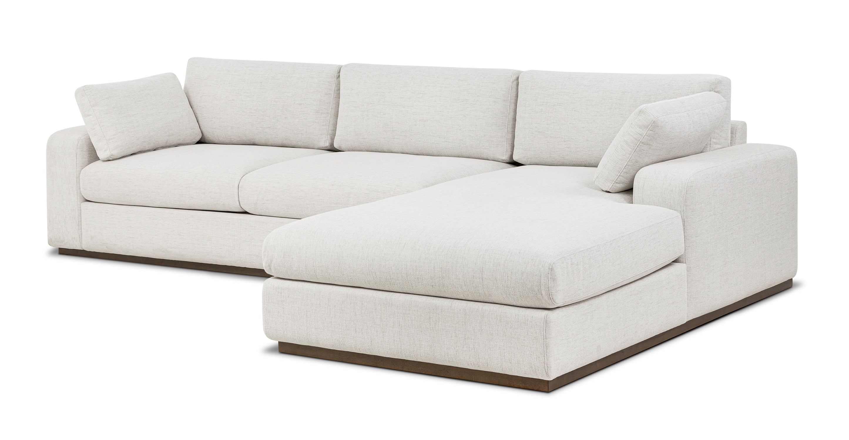 Malaga Right Facing Sectional Sofa - Modern L-Shaped Couch with Reversible Chaise for Living Room, Family Room & Home Theater | Comfortable Fabric Upholstery