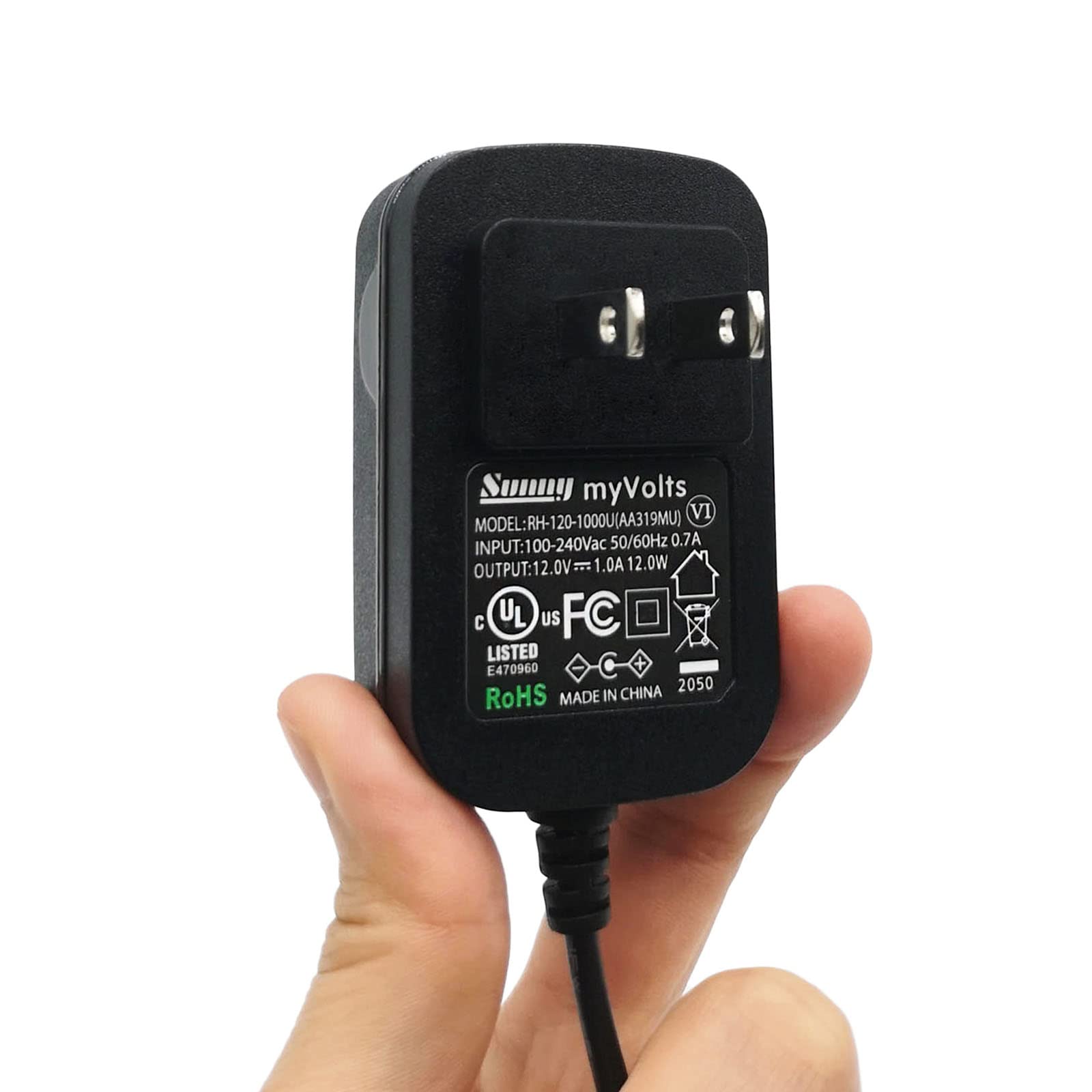 MyVolts 12V Power Adapter Replacement for Moog DFAM Percussion Synthesizer - US Plug - Perfect for Studio Recording & Live Performances