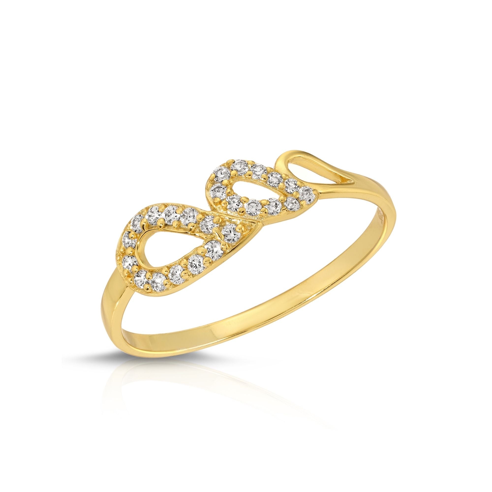 18K Gold Plated Cubic Zirconia Ring for Women - Elegant Fashion Jewelry Gift for Anniversary, Wedding, Engagement & Special Occasions