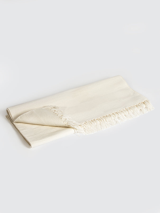 Premium Organic Cotton Yoga Mat for Studio & Home Practice - Natural White - Eco-Friendly & Non-Slip for Yoga, Meditation & Pilates
