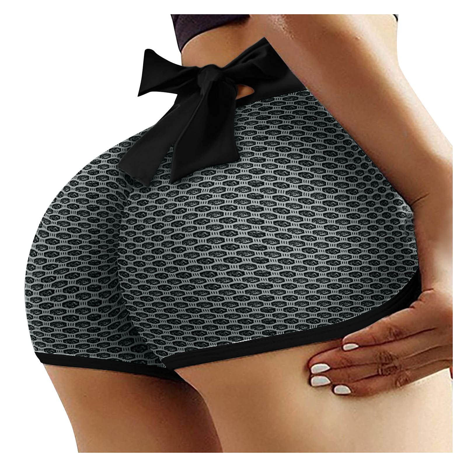 Women's High Waisted Yoga Shorts with Ruched Butt - Tummy Control Workout Running Gym Fitness Shorts for Women - Perfect for Yoga, Running, Gym & Active Wear