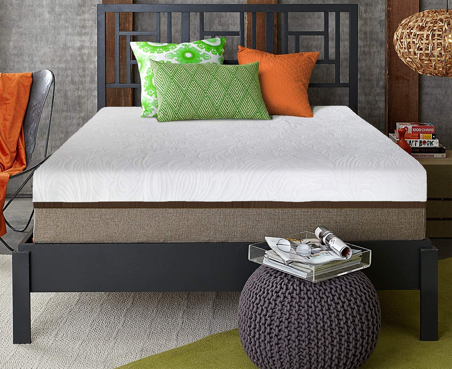 Ultra 14 Inch Gel Memory Foam Mattress in A Box - Medium Firmness & Cooling Technology, CertiPUR-US Certified for Advanced Body Support - King Size Bed - Perfect for Hot Sleepers & Pressure Relief in Master Bedrooms
