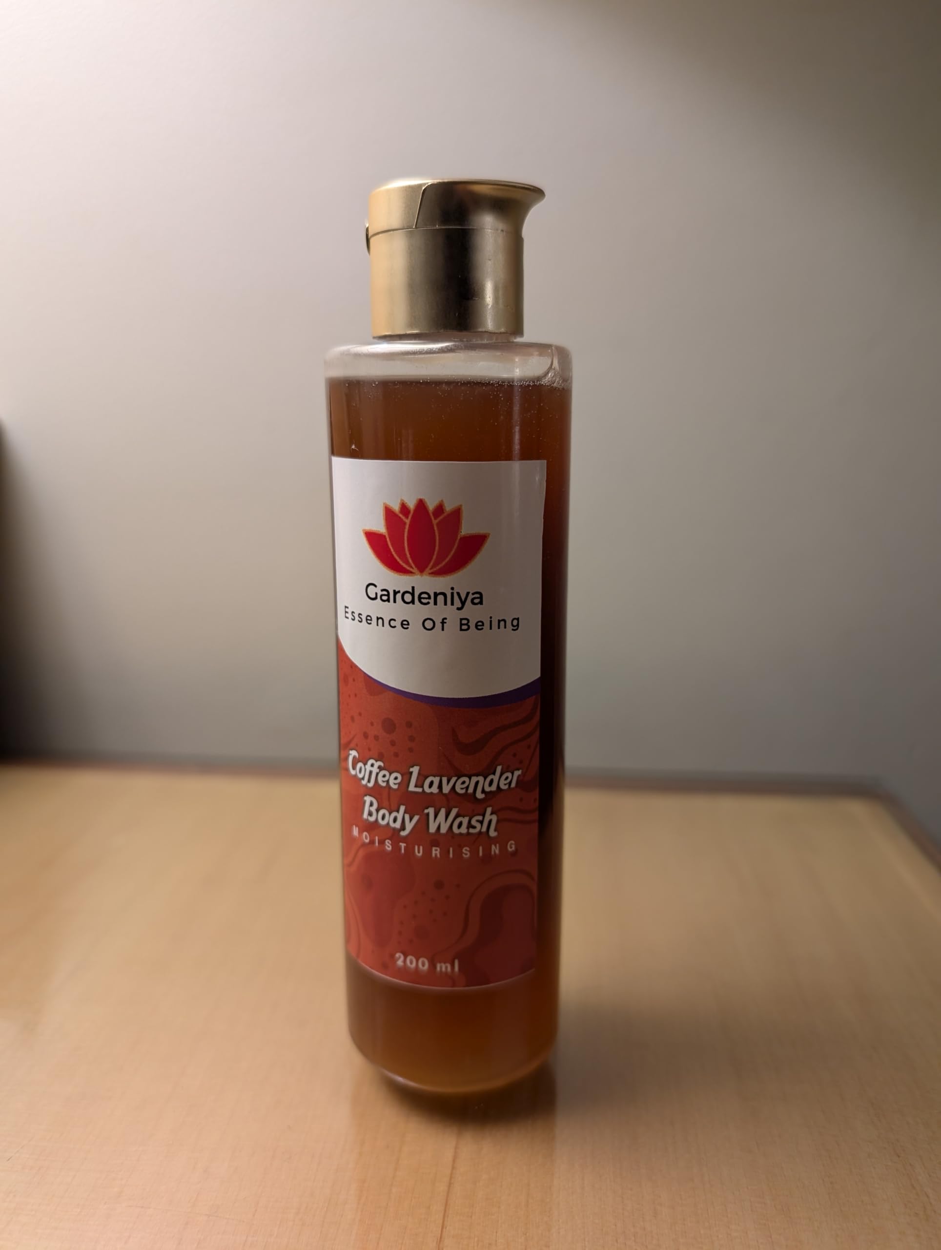 GARDENIYA Lavender & Coffee Body Wash - 200ml | Moisturizing & Relaxing Shower Gel for Dry Skin | Perfect for Morning Refreshment & Nighttime Relaxation