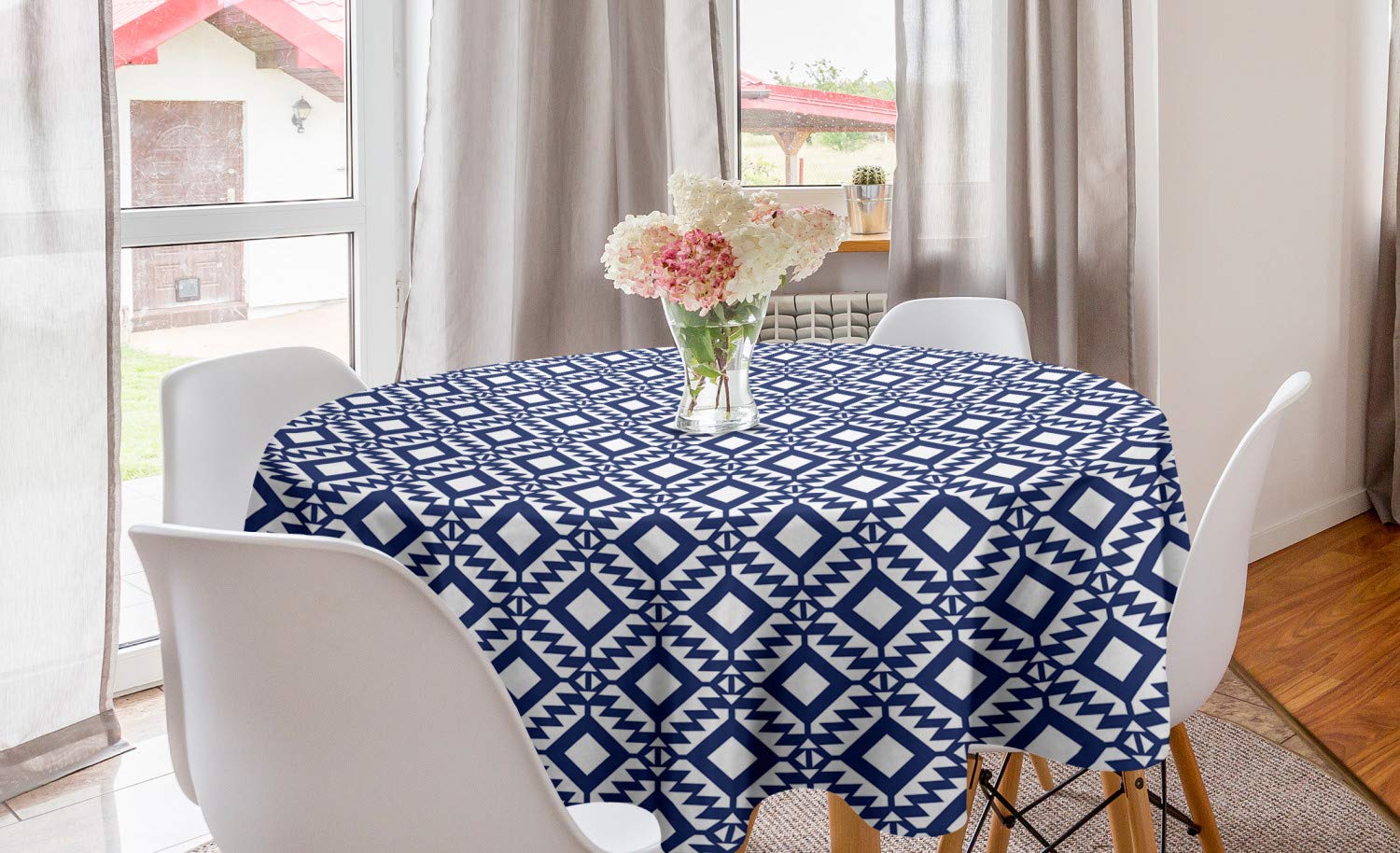 Ambesonne Boho Round Tablecloth 60