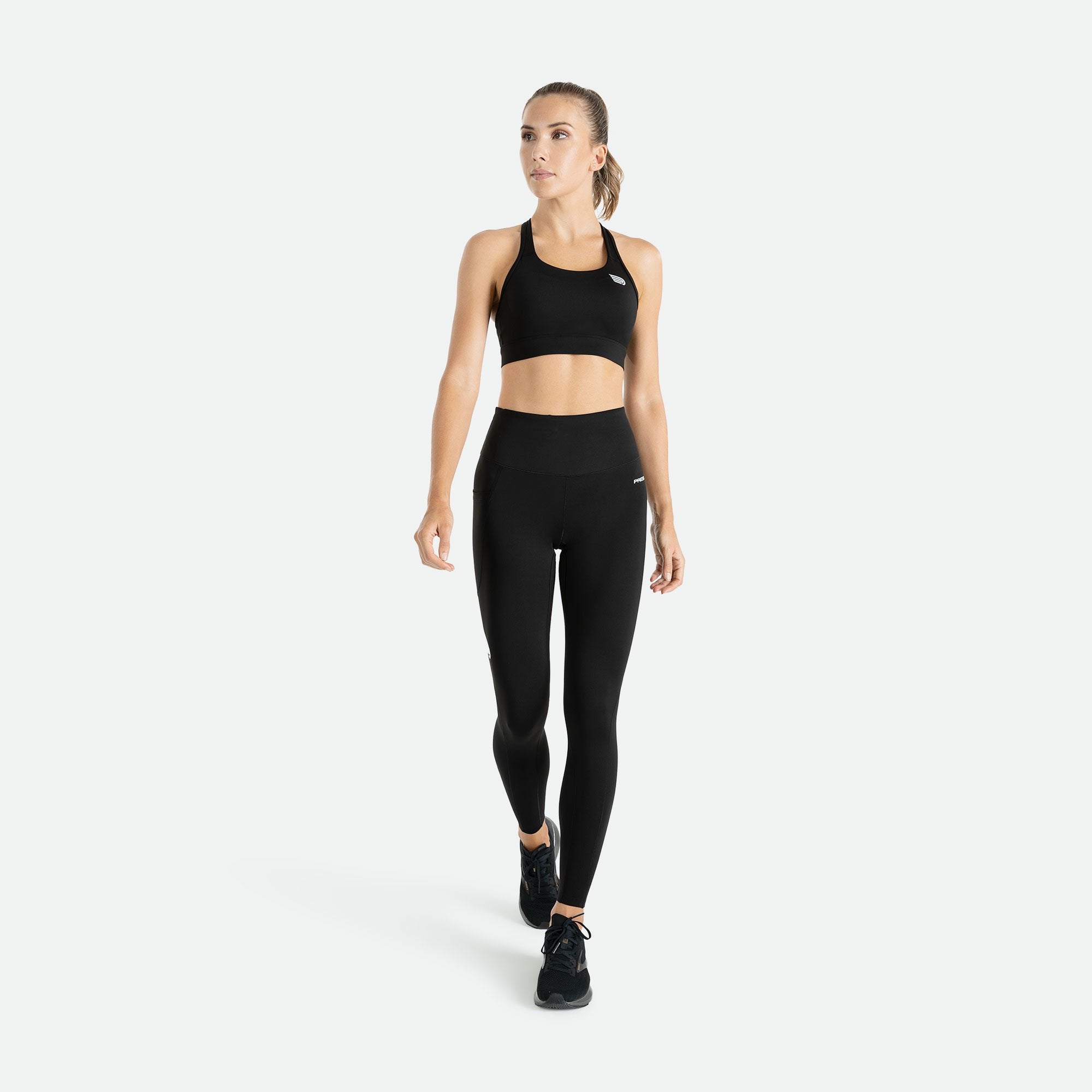 Pressio Women's Arahi Mid Impact Sports Bra with Adjustable Straps - Supportive Workout Bra for Running, Yoga & Gym Training