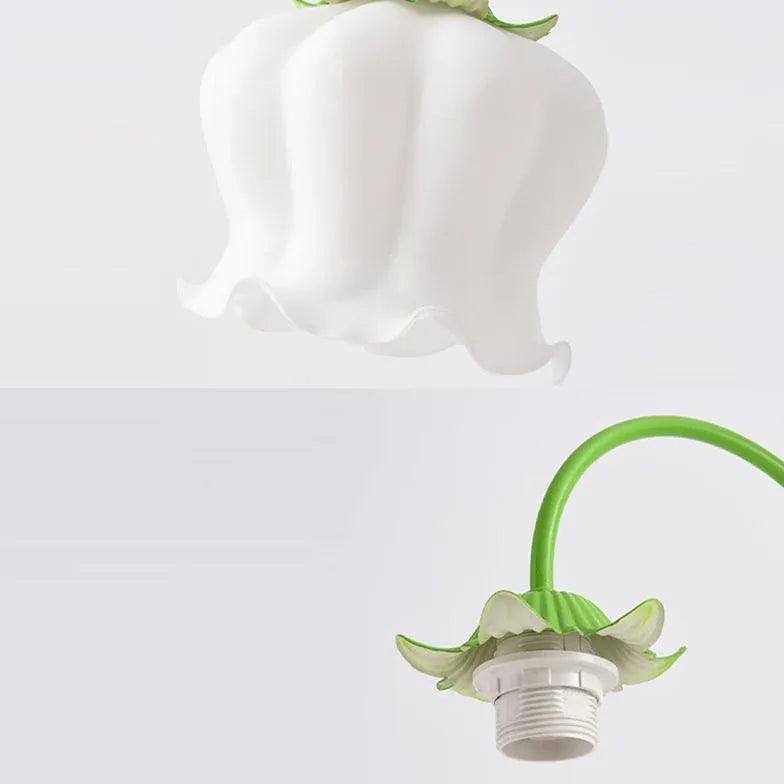 3-Head LED Lantern Floor Lamp with Adjustable Arms - Modern Green Standing Light for Living Room, Bedroom, or Office Decor