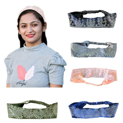 SKINGO 100% Satin Silk Headband - Soft Elastic Twisted Hair Wrap Turban for Women & Girls | Comfortable Sleep Headband, Yoga Accessory, Fashion Hair Accessory (Off White, 1 Pack)