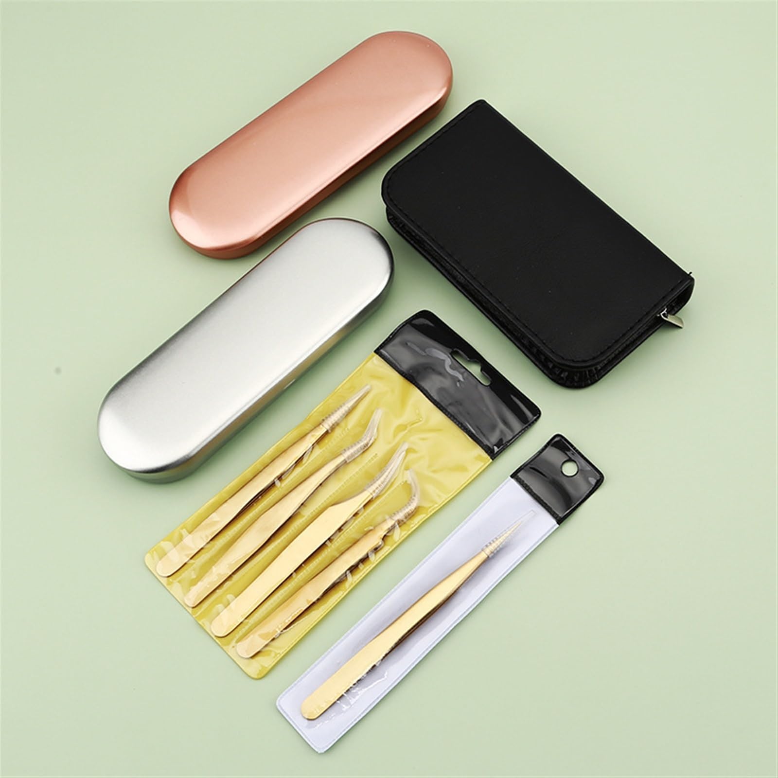 Professional Stainless Steel Hair Removal Tweezers - Super Hard Anti-Static Eyelash Extension Tweezers for Precise Makeup Application - Perfect for Salon, Spa & Home Beauty Care