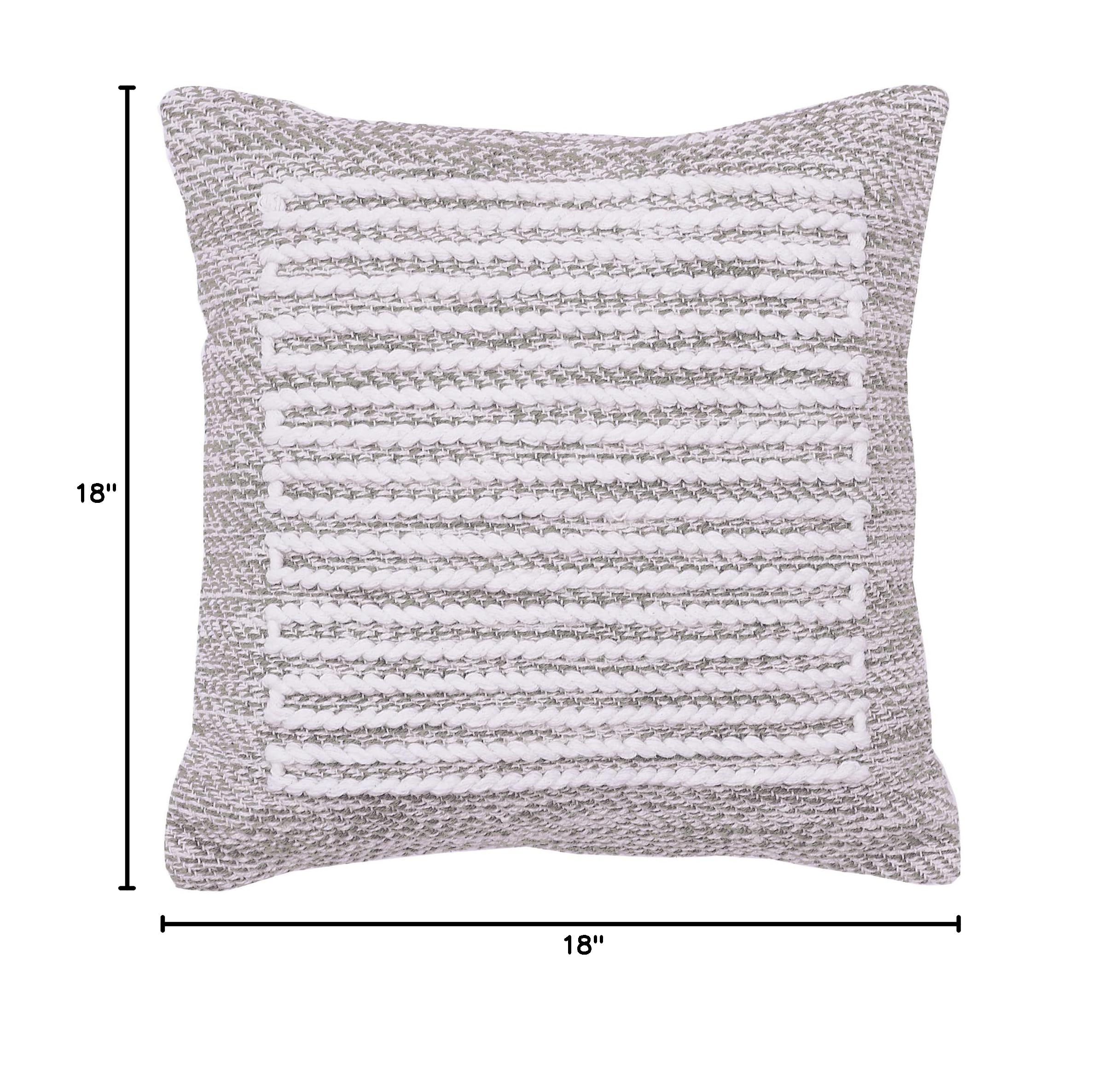 Stella Cement Geometric Throw Pillow 18x18 Inches - Modern Grey Accent Pillow for Sofa, Couch & Bed Decor - Perfect for Living Room, Bedroom & Home Styling