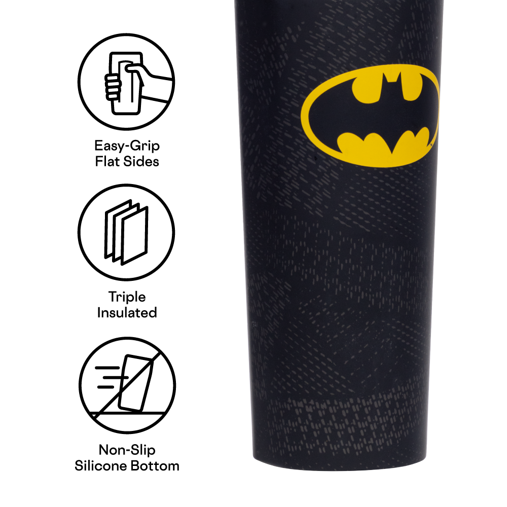 Batman Insulated Water Bottle - 20oz Stainless Steel Sports Canteen for Gym, Hiking & Outdoor Activities - DC Comics Superhero Drinkware
