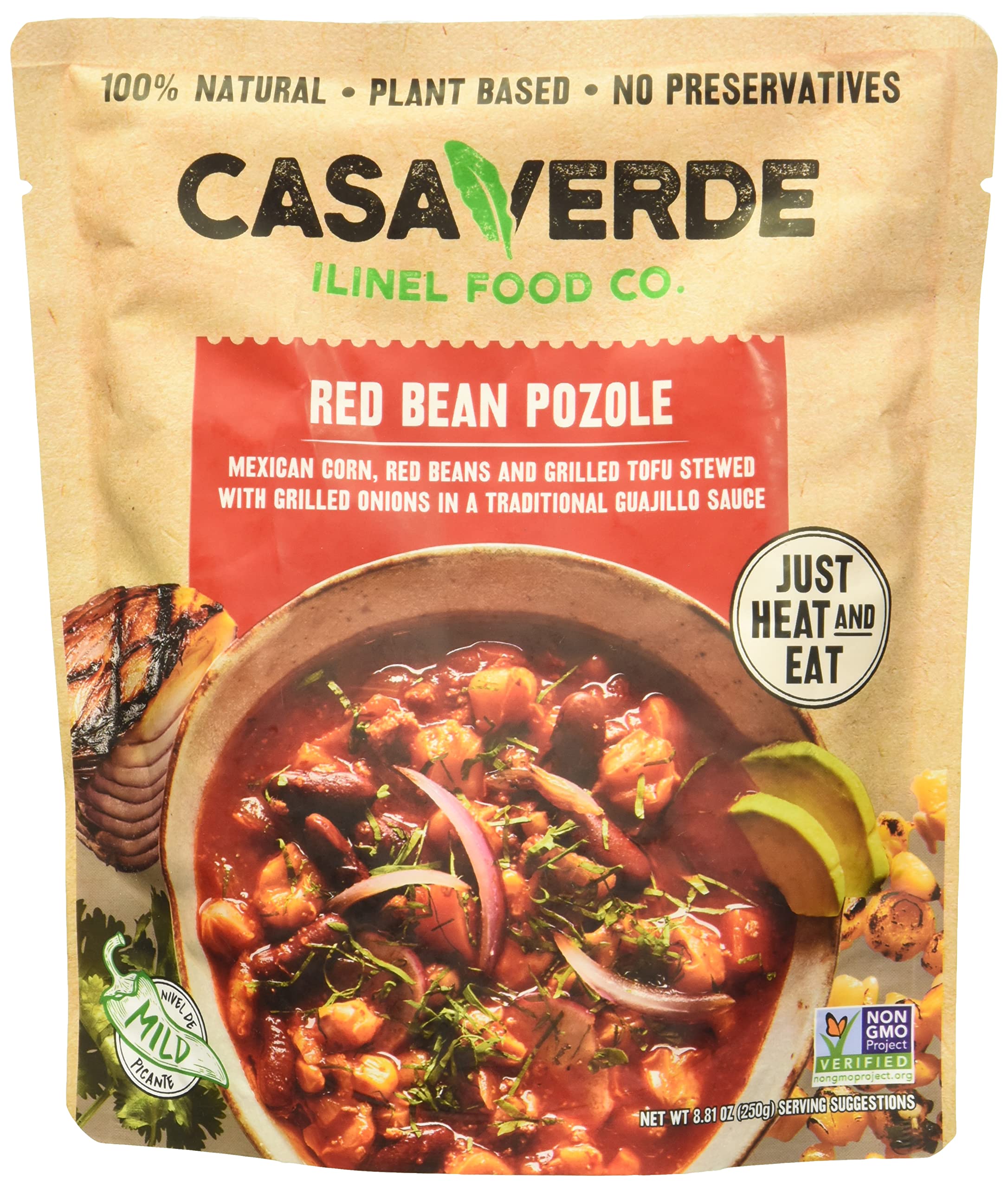 Organic Casa Verde Red Bean Pozole - 8.81 oz | Authentic Mexican Pozole Soup Mix | Perfect for Quick Meals, Family Dinners & Healthy Vegan Recipes