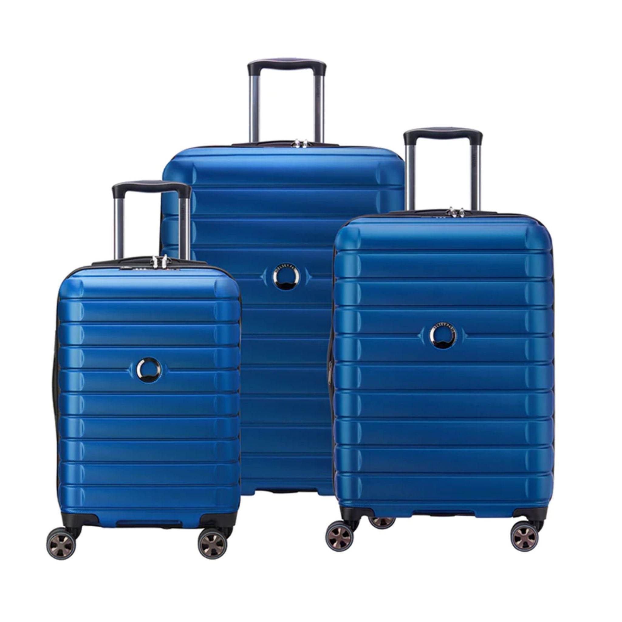 Delsey Paris Shadow 5.0 21.6-Inch Expandable Carry-On Luggage with 4 Double Spinner Wheels - Blue | Perfect for Business Travel & Weekend Getaways