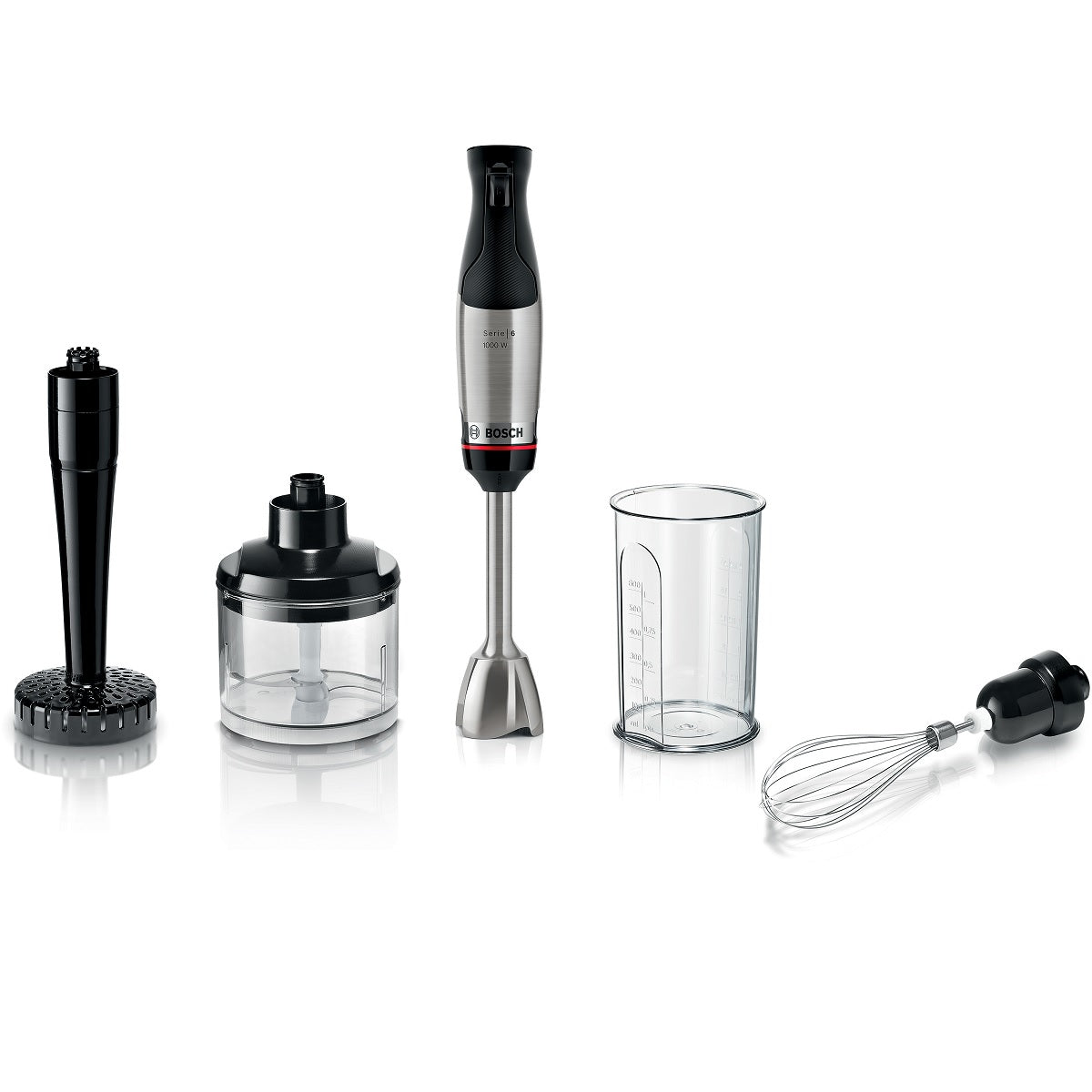 BOSCH MSM6M623 1000W ErgoMaster Hand Blender - Powerful Immersion Blender for Smoothies, Soups, Sauces & Baby Food - Ergonomic Design for Easy Mixing & Blending in the Kitchen