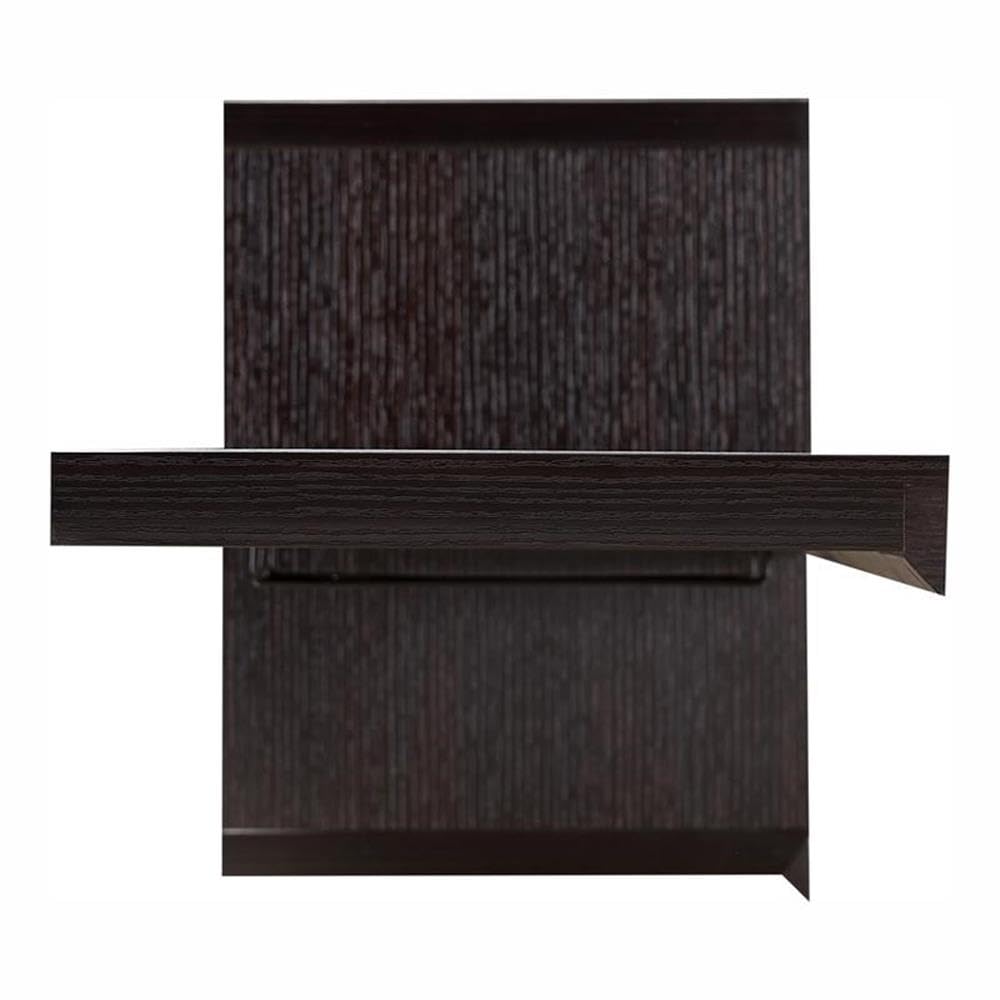 Furniture of America Reichart Cottage Wood Floating Wine Bar in Cappuccino - Rustic Home Bar Cabinet for Kitchen, Dining Room, or Entertainment Area