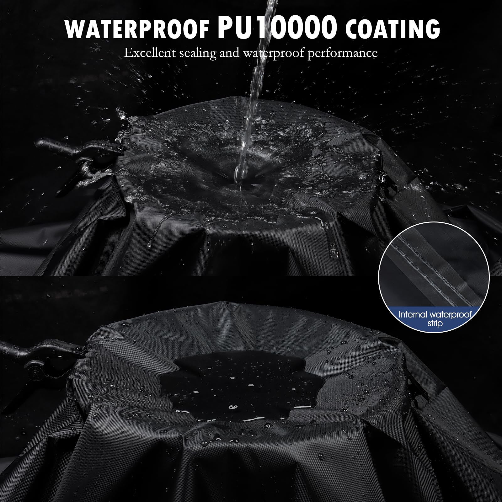 Heavy Duty Trailerable Pontoon Boat Cover 24'3''-26'2'' - Marine Grade Waterproof Cover with Adjustable Windproof Straps & UV Protection for SunTracker Party Barge/SPORTFISH/Fishin Barge - Perfect for Outdoor Storage & Boat Protection