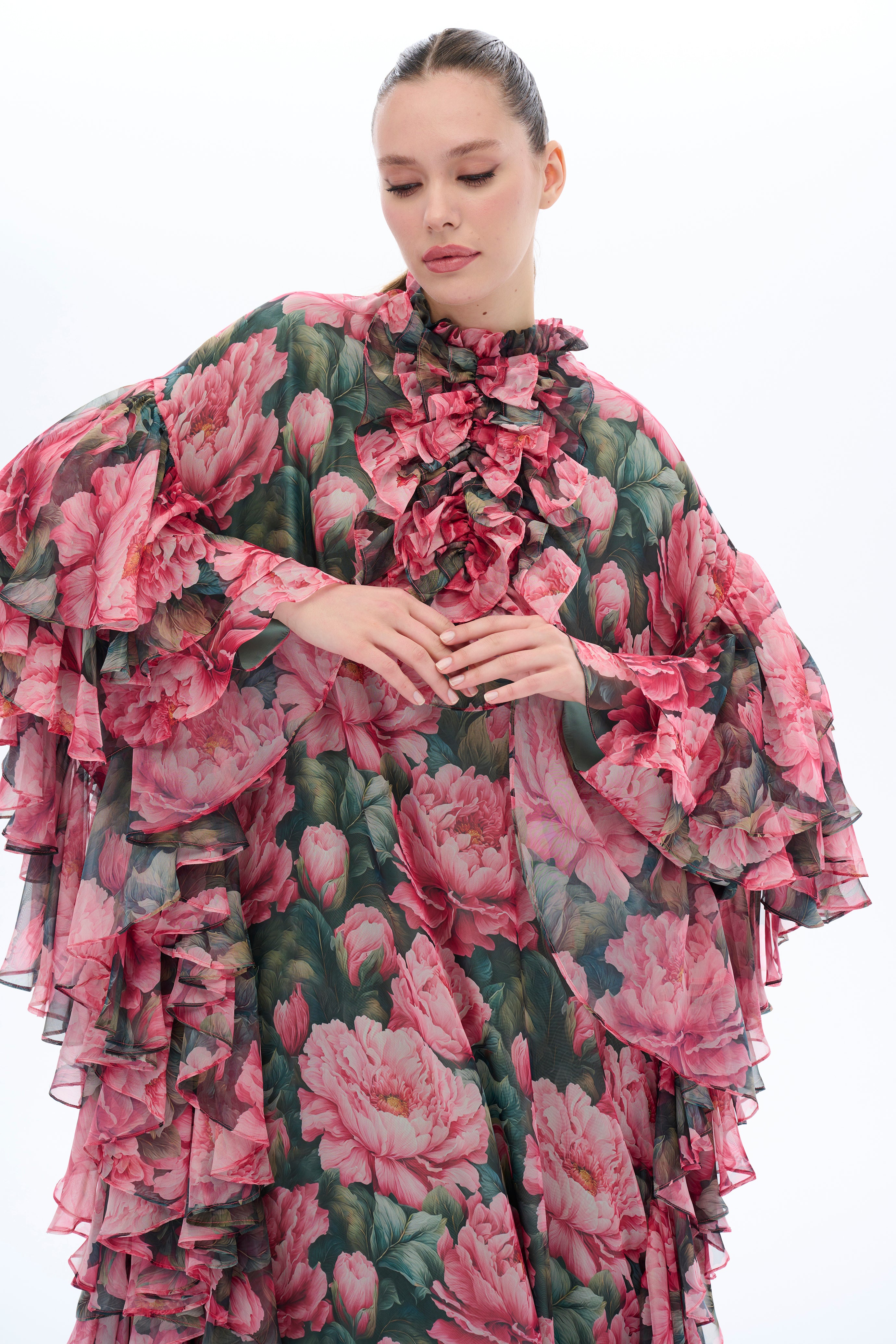 Floral Embroidered Caftan Dress for Women - Boho Chic Beach Cover Up, Poolside Lounge & Summer Vacation Outfit