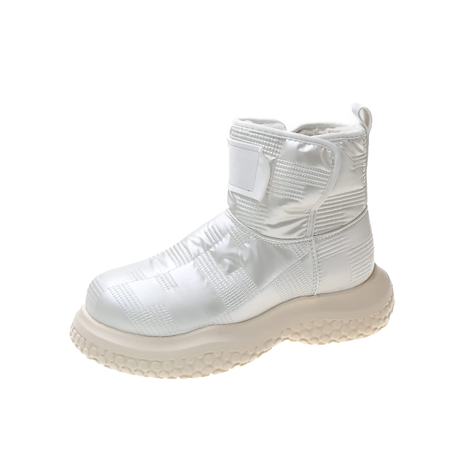 QAZX Women's Winter Snow Boots - Waterproof, Thermal, Anti-Slip Outdoor Boots for Cold Weather - Warm Gardening Shoes for Women (Off White, Size 38) - Perfect for Snowy Days, Hiking & Outdoor Activities