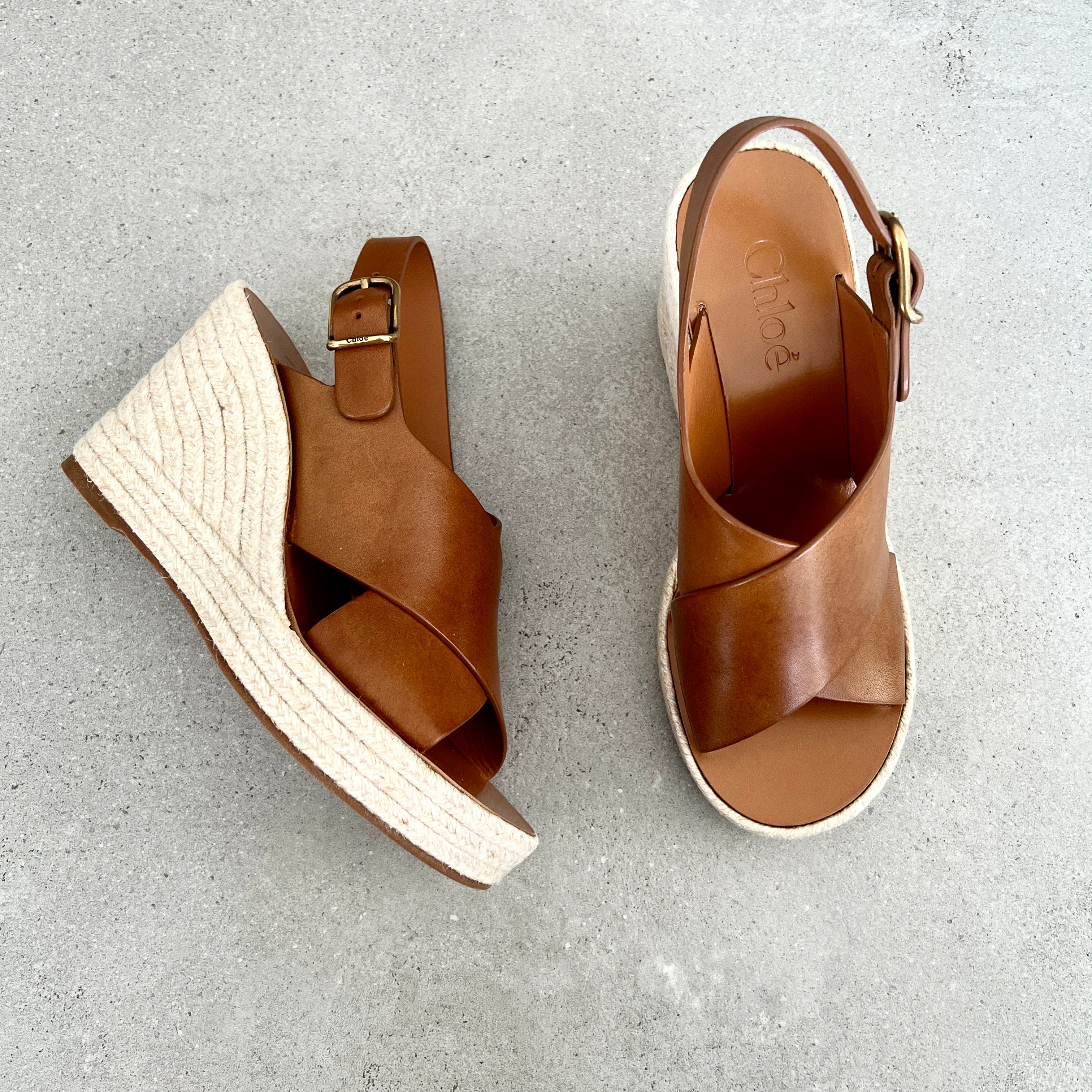 Women's Pary Espadrille Wedge Sandals in Ginger Brown - Comfortable Summer Casual Shoes for Beach, Vacation & Outdoor Wear