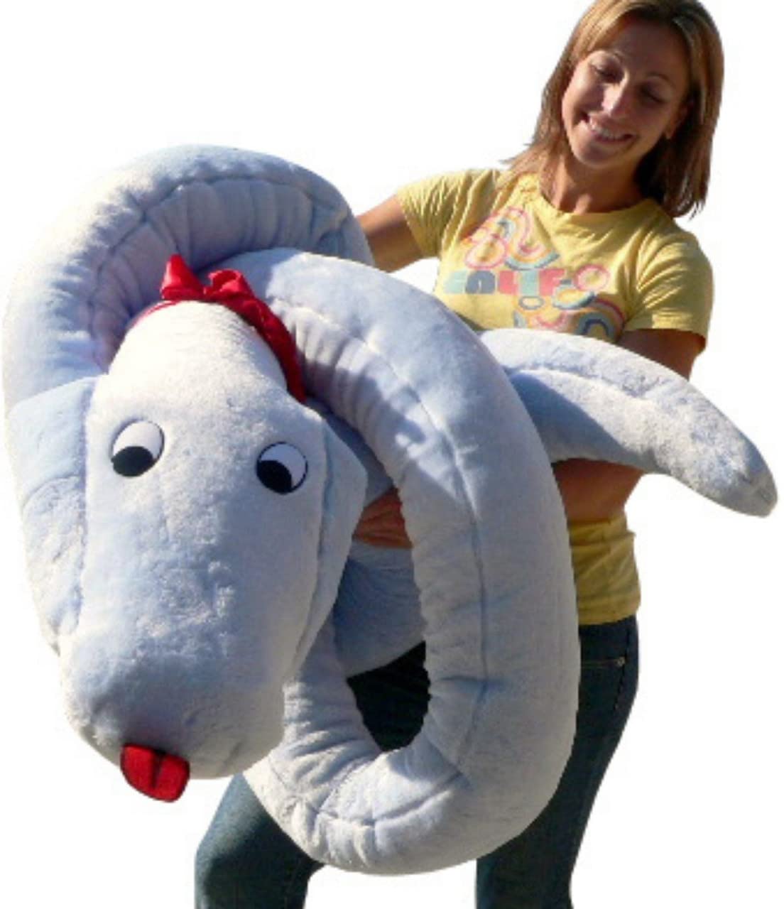18 Feet Long Giant Plush Stuffed Snake - Extra Large Sky Blue Soft Toy - Handmade in USA - Perfect for Kids' Rooms, Nursery Decor, and Playtime Fun