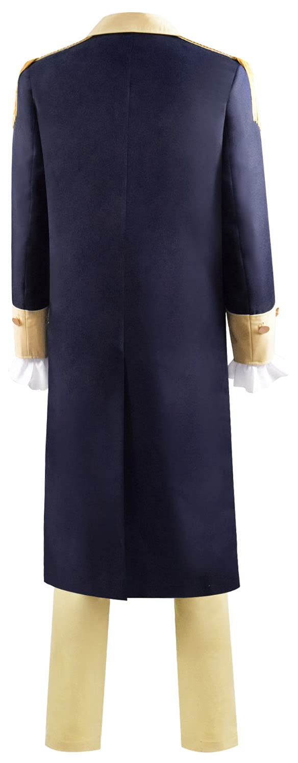George Washington Costume for Men - Colonial Uniform Jacket, Shirt & Pants Set - Revolutionary War Outfit for Halloween, Historical Reenactment & Cosplay Events