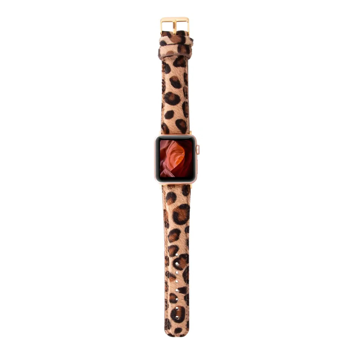 Stylish Faux Leopard Print Leather Apple Watch Band - Perfect for Fashion Accessories & Everyday Wear