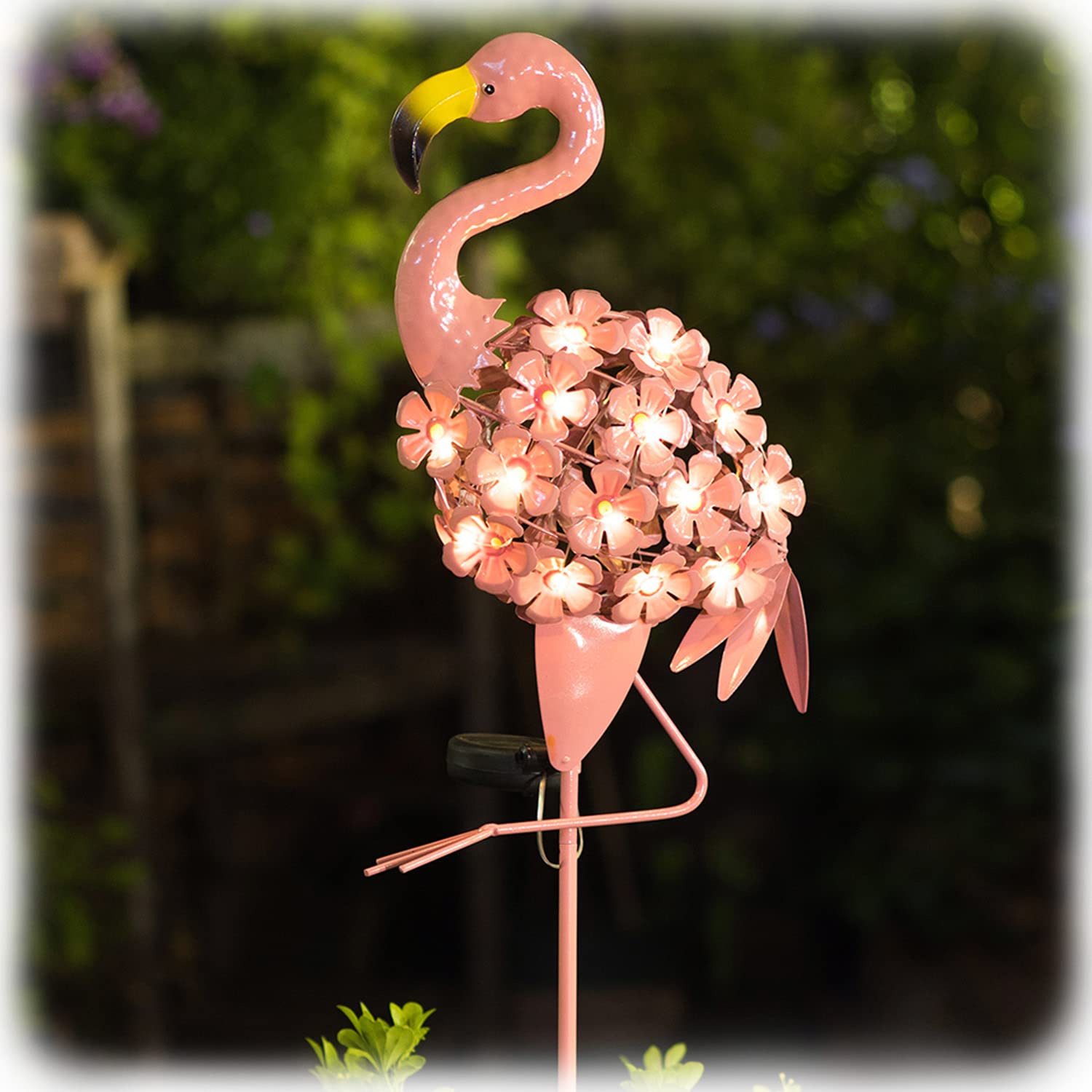 Solar Flamingo Garden Lights - Waterproof Outdoor Stake Lights with Warm White LED for Lawn, Patio, Yard Decor - Perfect Gift for Women, Mom, Grandma - Ideal for Garden Parties, Pathway Lighting & Backyard Decorations