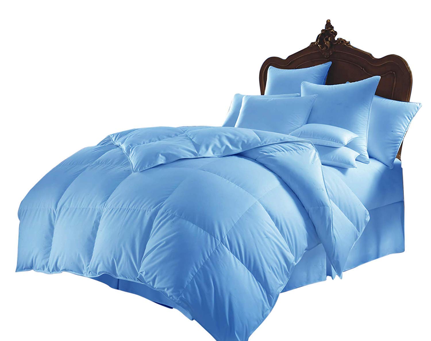 RU BEDDING Down Alternative Comforter - All Season Fiberfill Duvet Insert, Box Stitched, Cal King Size (96