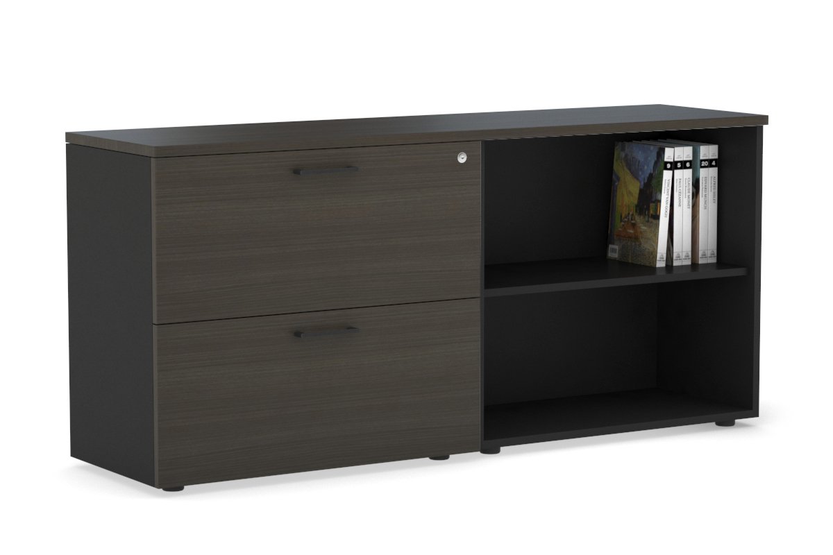 2-Drawer File Cabinet with Open Storage Shelf - Compact Office Organizer for Documents, Supplies & Stationery - Perfect for Home, Office & Workspace Organization