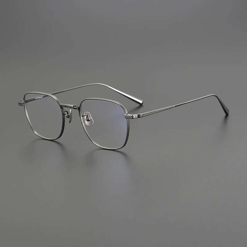 Stylish Black Full Rim Polygon Square Titanium Eyeglasses for Women - Trendy & Lightweight Frame for Work, Reading & Fashion - Model 51015