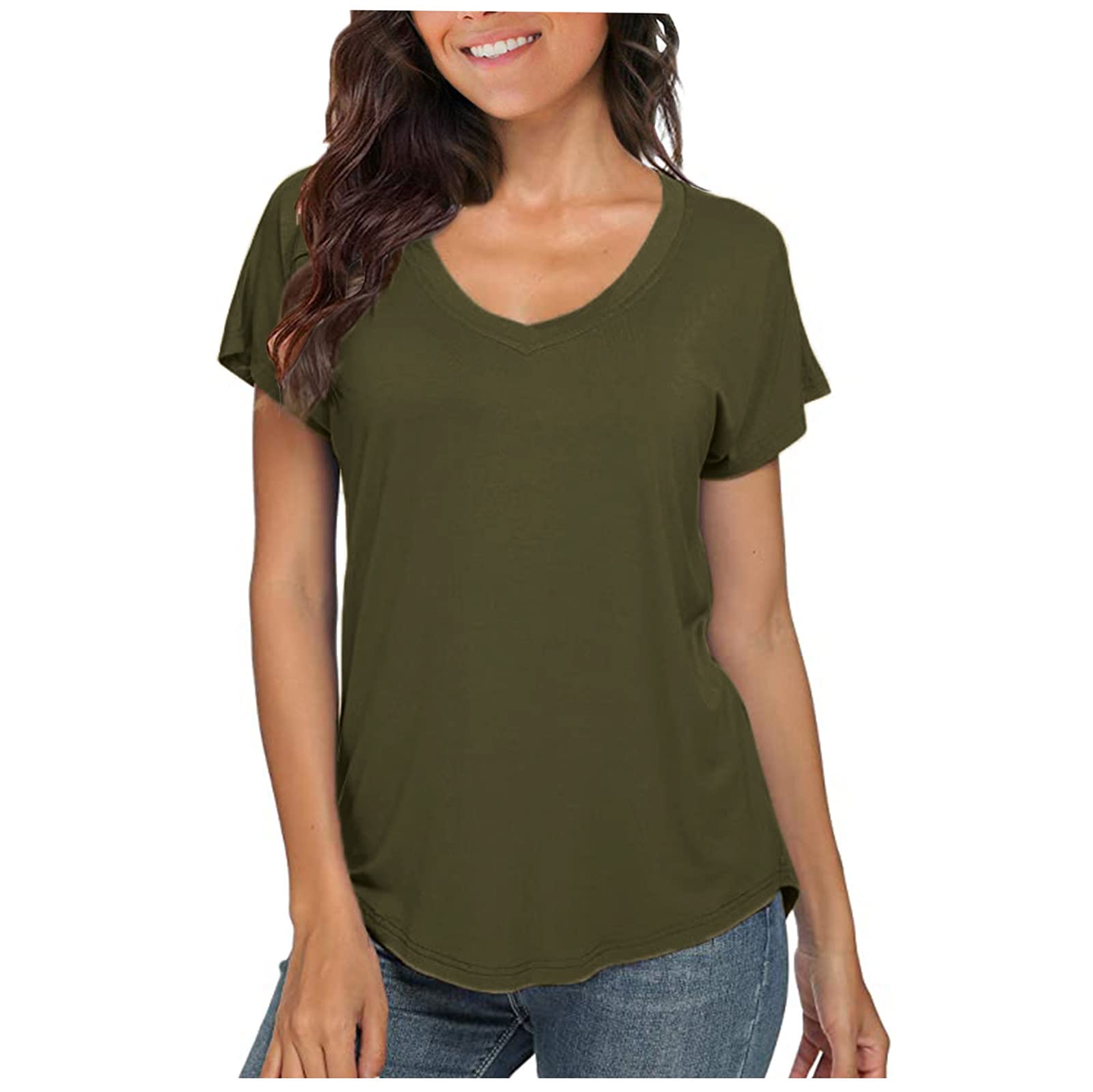 Women's Loose Work Tunic Tops - Dressy Casual Short Sleeve Blouses for Summer | Office Wear & Weekend Outfits