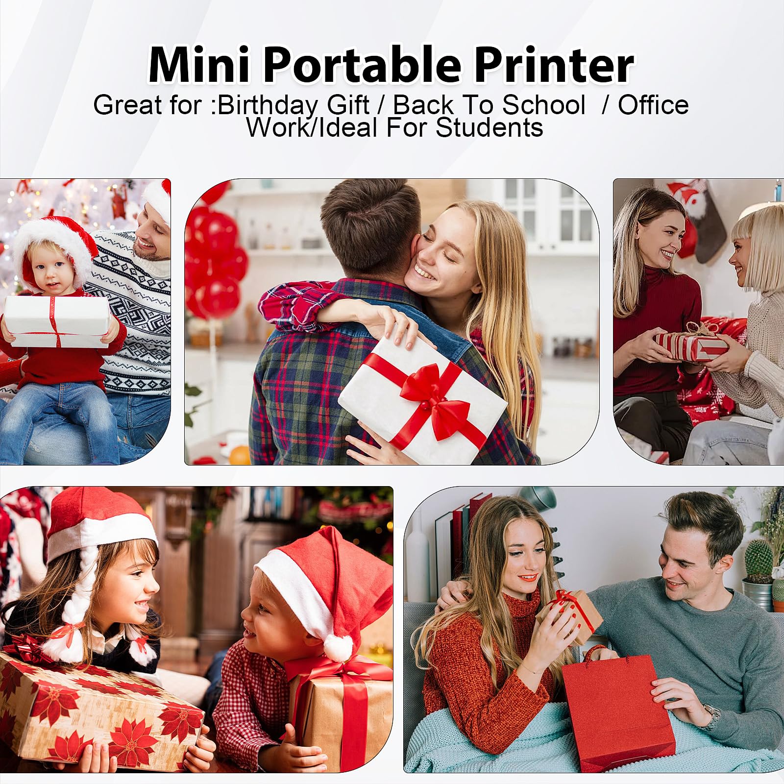 Print Pods Mini Sticker Printer - Wireless Thermal Inkless Label Maker for iOS & Android with 11 Rolls Thermal Paper & Sticker, Hard Protective Case - Perfect for DIY Crafts, Photo Labeling, Receipt Printing & Small Business Organization