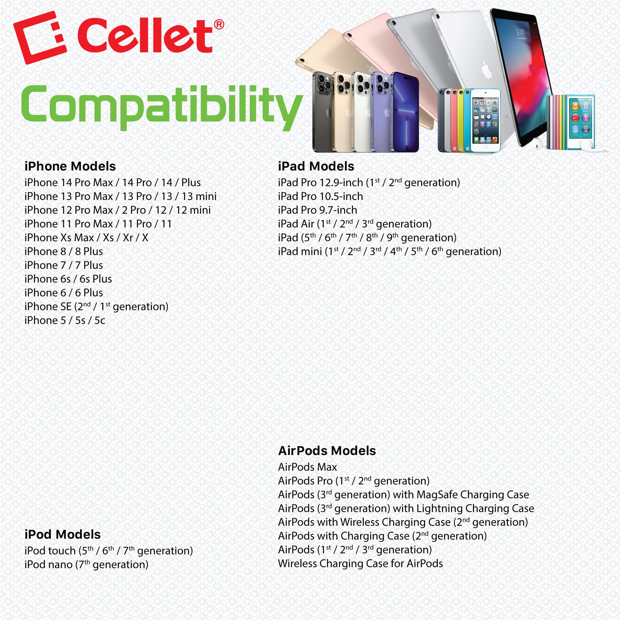 Cellet Heavy-Duty Nylon Braided Lightning Cable 10FT - Apple MFi Certified Charging Cord for iPhone 14/13/12/11/X/8/7, iPad & AirPods | Durable Fast Charging Cable for Home, Office & Travel
