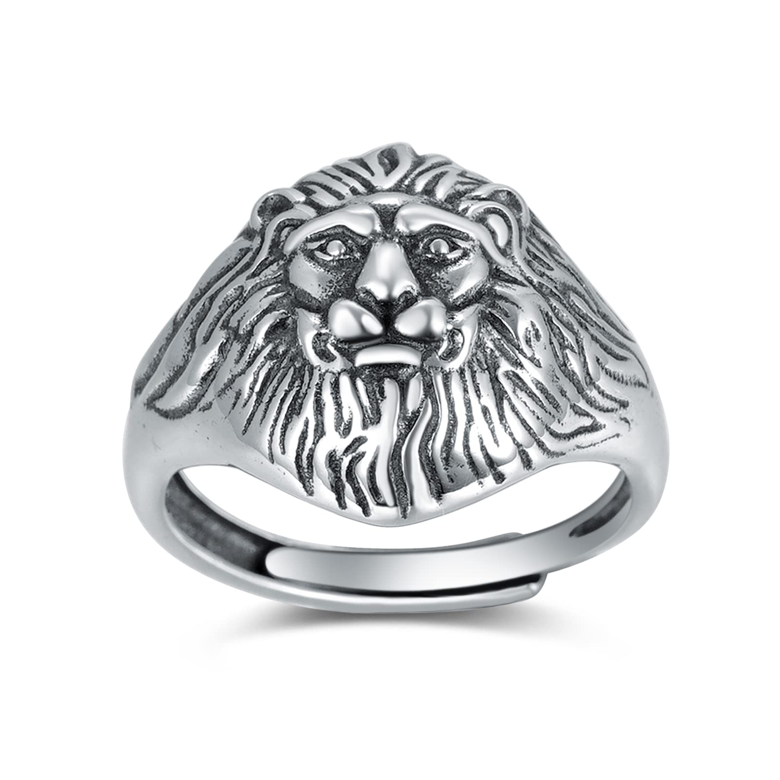 Sterling Silver Adjustable Ring for Men & Women - Cool Opening Animal Jewelry Gift for Teens, Boys & Girls - Perfect for Birthday, Anniversary & Everyday Wear